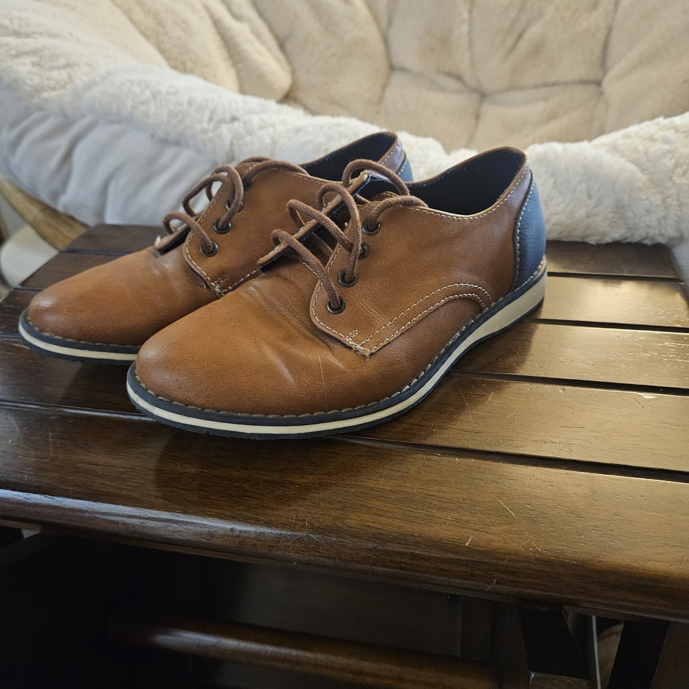 Brown Leather Boy's Shoes